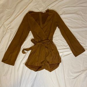 Love Riche brown long sleeve romper